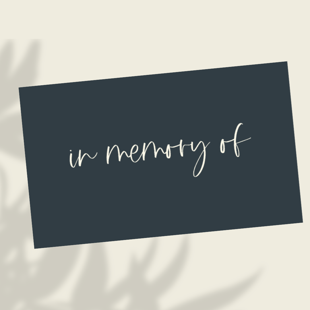 In Memory Of