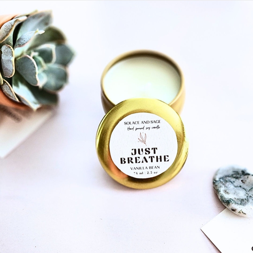 Just Breathe Mini Candle